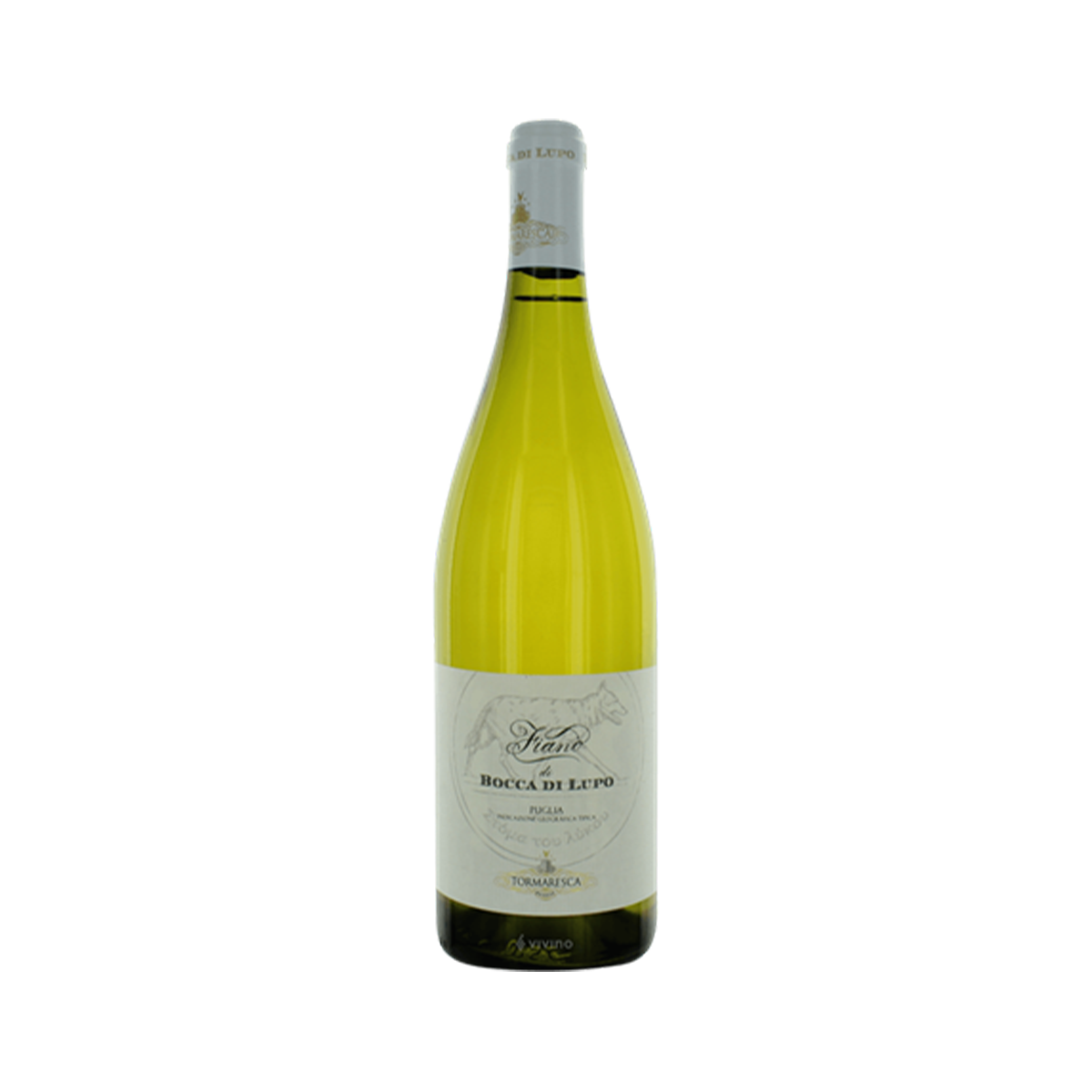 bottle of organic white wine